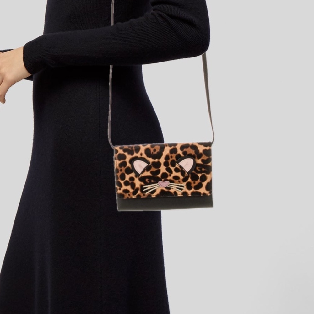 Kate Spade Leopard Summer Run Wild Calf Hair Leather Crossbody Bag - Picture 2 of 12